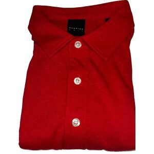 Dunning Golf Men's Size Medium‎ Performance Polo Shirt Red Stretch